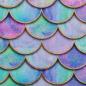 Preview: Baumwolldruck Mermaid Flossenoptik Bunt